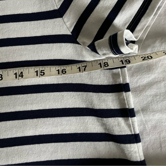 Anthropologie Black and White Striped Short Sleeve Tee - Picture 8 of 14